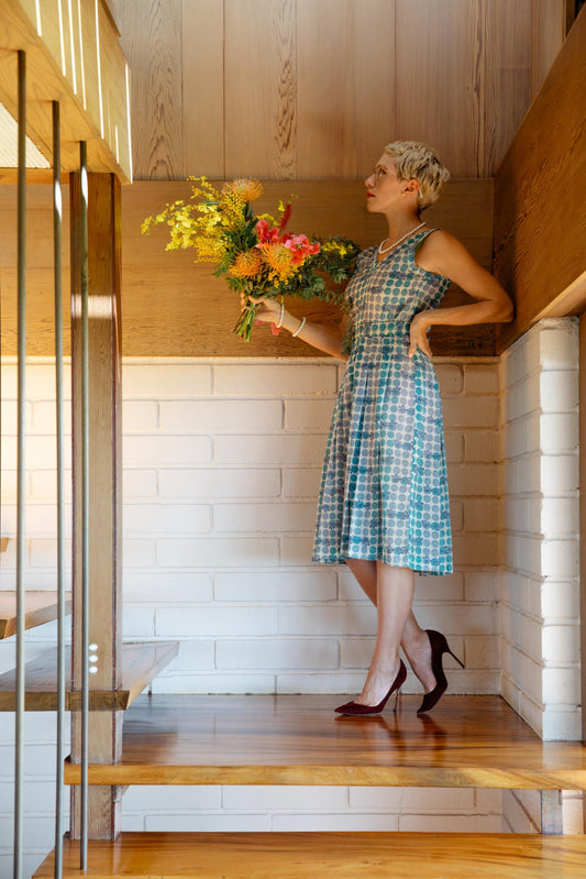 Charming 1950s Polka Dot Day Dress