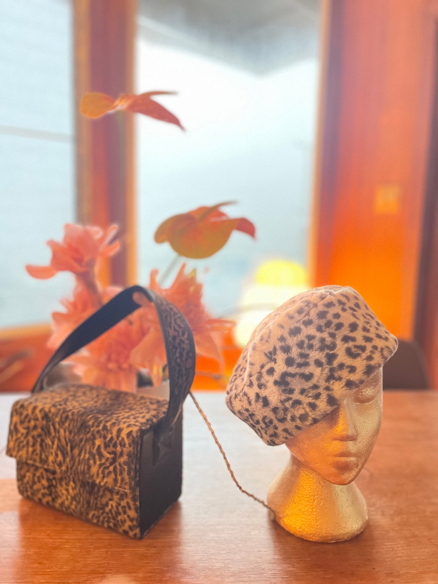 Leopard-Print Box Handbag