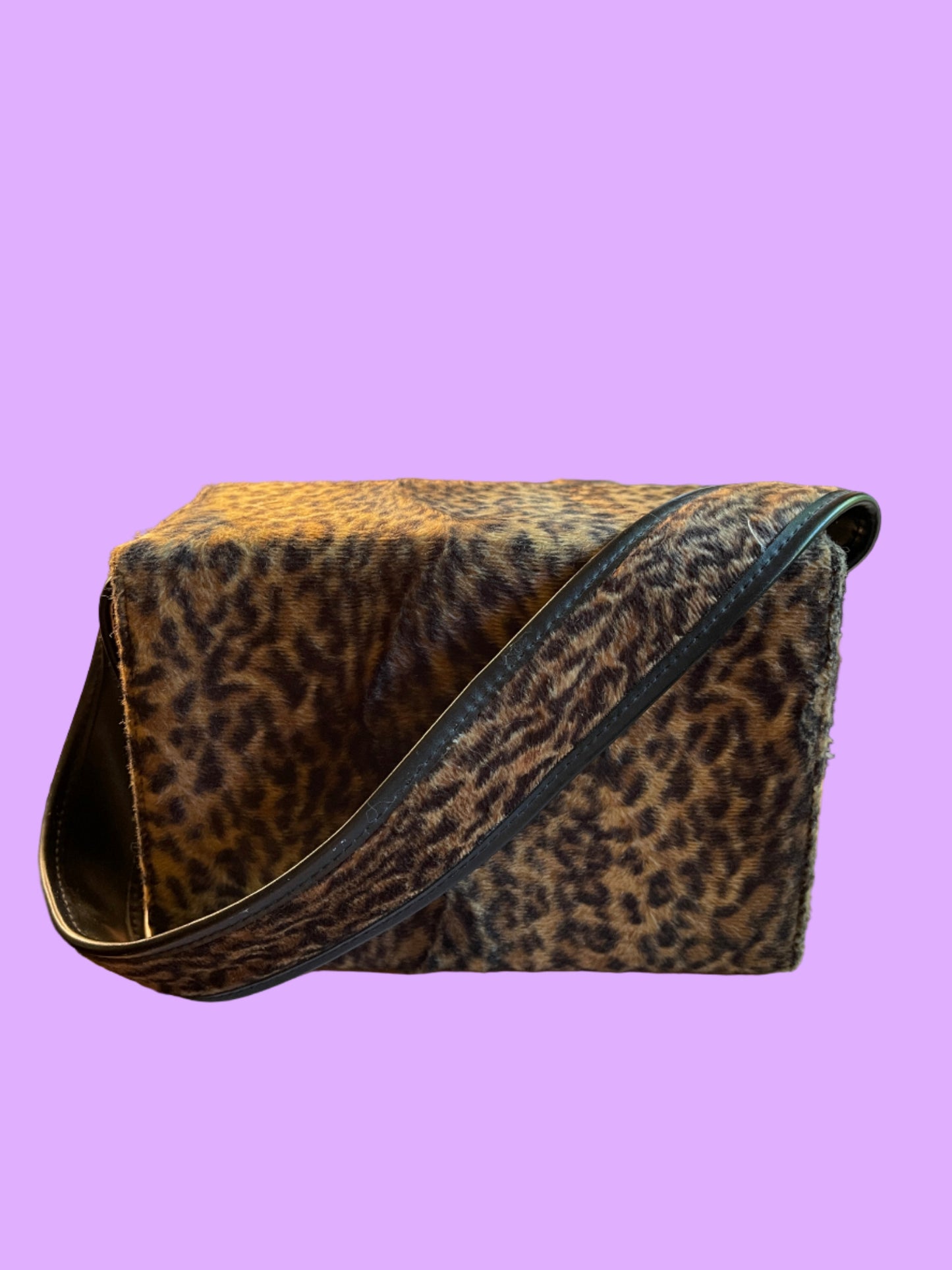 Leopard-Print Box Handbag