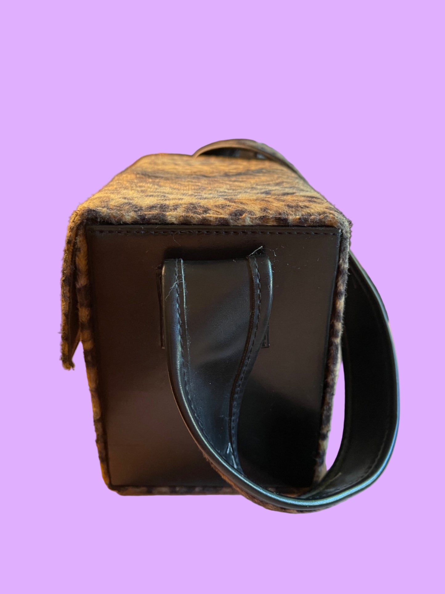 Leopard-Print Box Handbag
