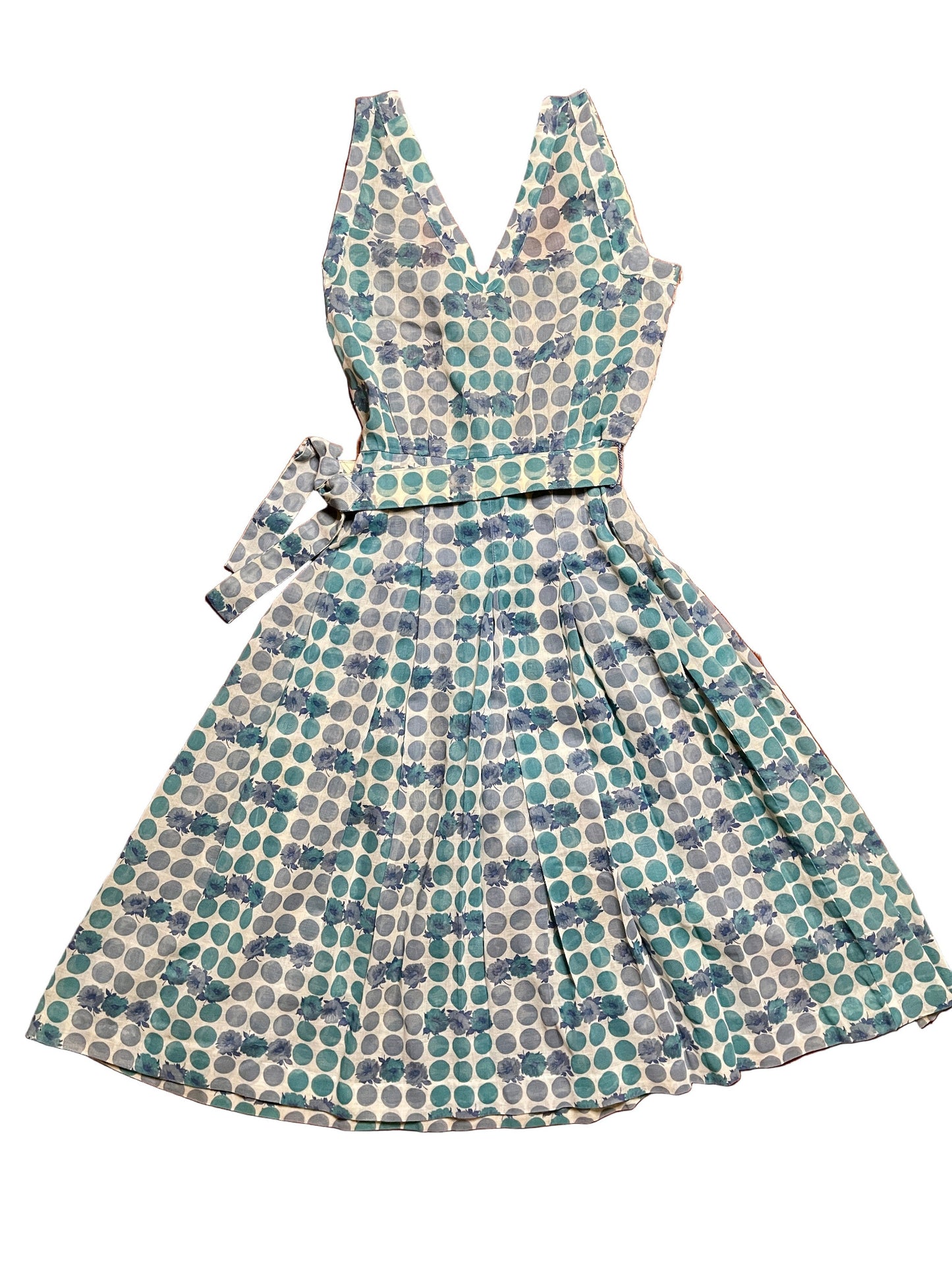 Charming 1950s Polka Dot Day Dress