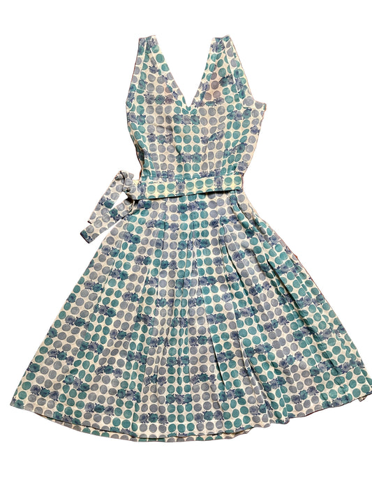 Charming 1950s Polka Dot Day Dress