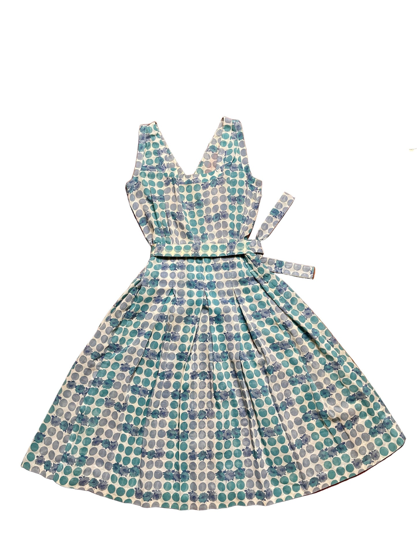 Charming 1950s Polka Dot Day Dress