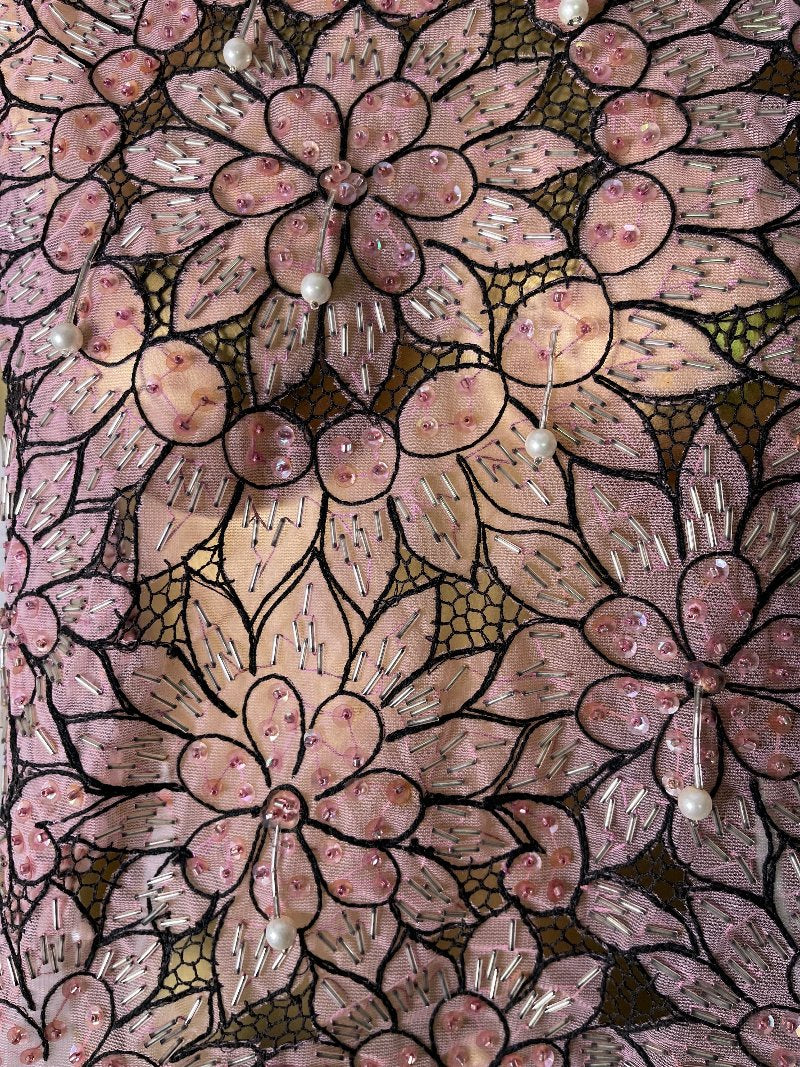 1920s Jazz Age Beadwork Netted Crop Top-sold