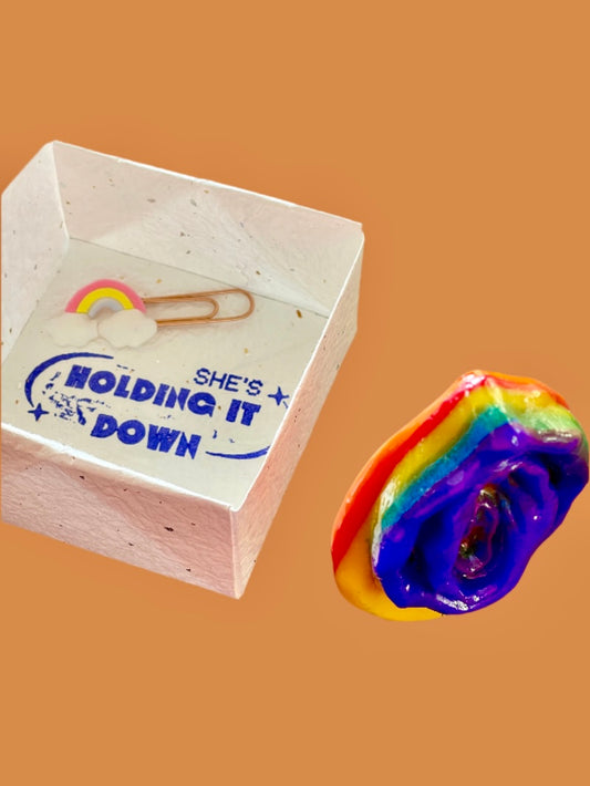 sold out-She's Holding It Down! Paperweight & Desk Set