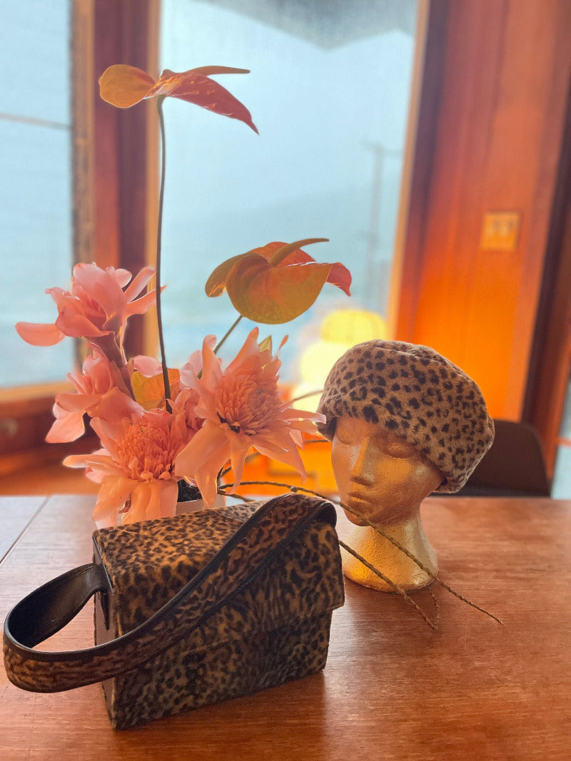 Leopard-Skin Pill-Box Hat