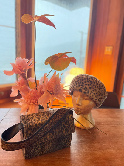 Leopard-Skin Pill-Box Hat