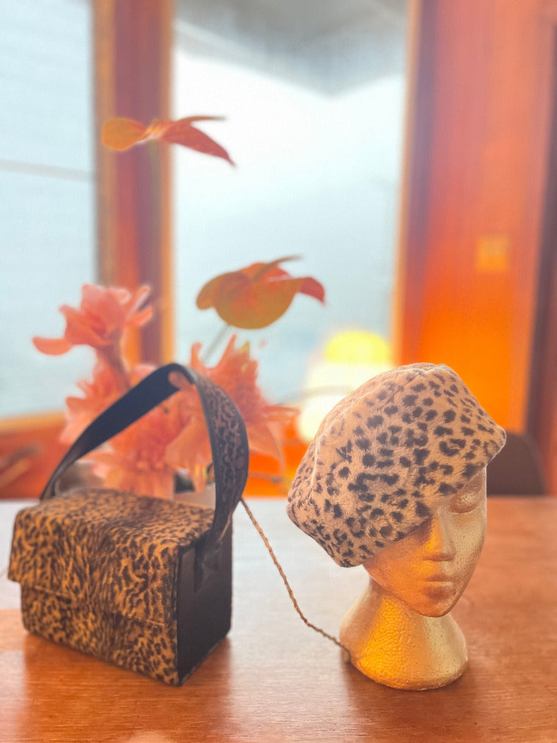 Leopard-Skin Pill-Box Hat